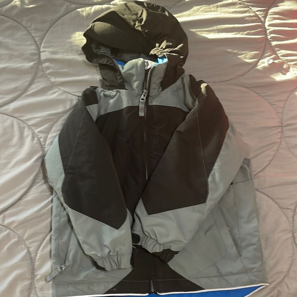 Lands End Boys winter jacket medium (5/6) Snow Ski Winter Cold Weather Gray